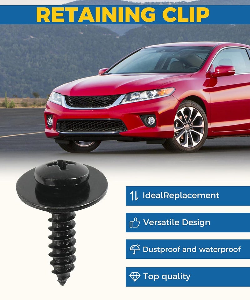 UBOG 20PCS Automotive Screws,Fender Liner Screws,Car Accessories Bumper Screws,Splash Shield Screws,Bumper Cover Fender Liner Screw,Auto Body Fender Screws Bolt Fasteners,Replace #990114SE0000 - Image 3