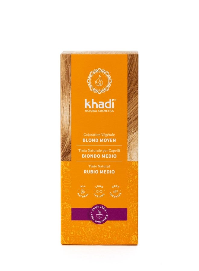 khadi Ayurvedic Natural Hair Color, 100% herbal, vegan, PPD & chemical free, certified natural cosmetics for healthy hair (MEDIUM BLONDE, 1 Pack (1 x 3.5oz)) - Image 2