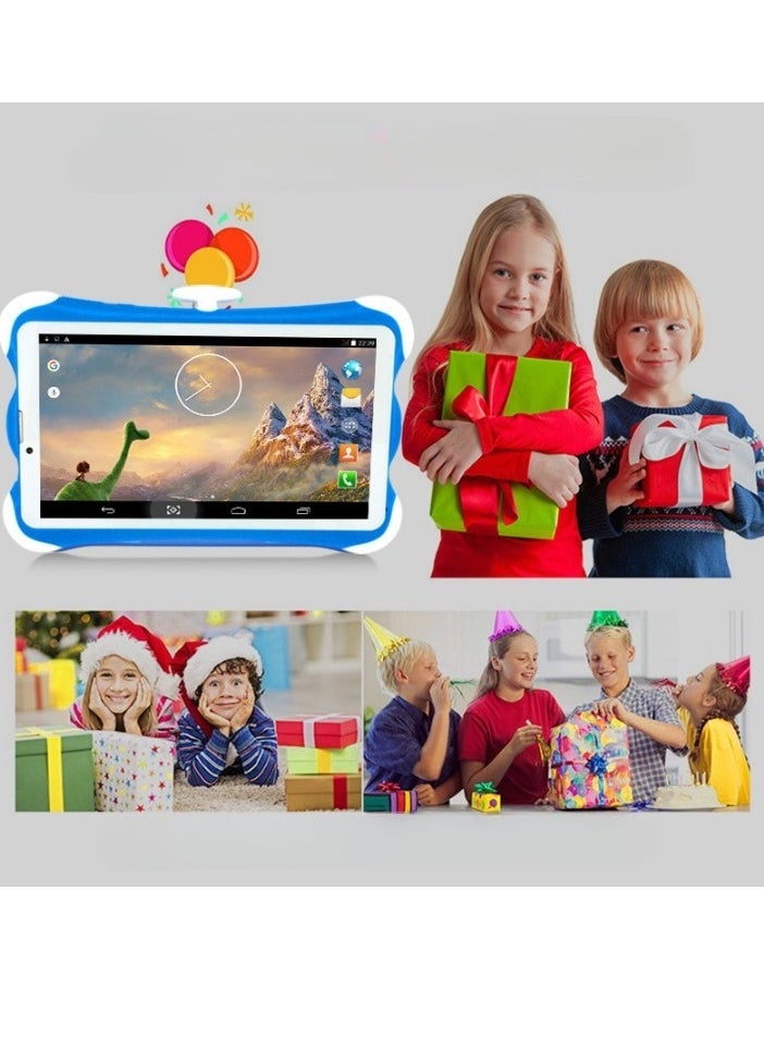 AROAQ A8 Children Tablet, 7 inch IPS Display Screen Kids Learning Machine, Dual Cameras Wifi Bluetooth Android Tablet, Dual Sim Card Student Tablet PC With Octa Core Processor, (1pc, Yellow, 64GB)  - Image 4