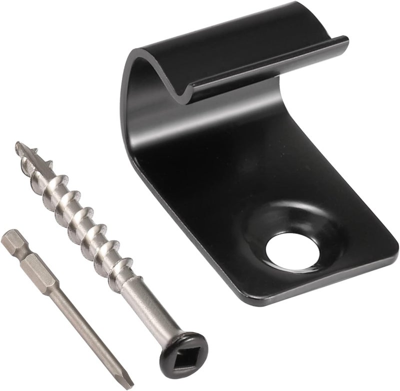 Canomo 36 Pieces Stainless Steel Hideaway Start Decking Clips for 400 sq. ft. of decking with 40 Pieces Stainless Steel Decking Screws and 1 Driver Bit (Black) - Image 1