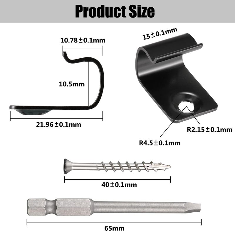 Canomo 36 Pieces Stainless Steel Hideaway Start Decking Clips for 400 sq. ft. of decking with 40 Pieces Stainless Steel Decking Screws and 1 Driver Bit (Black) - Image 3