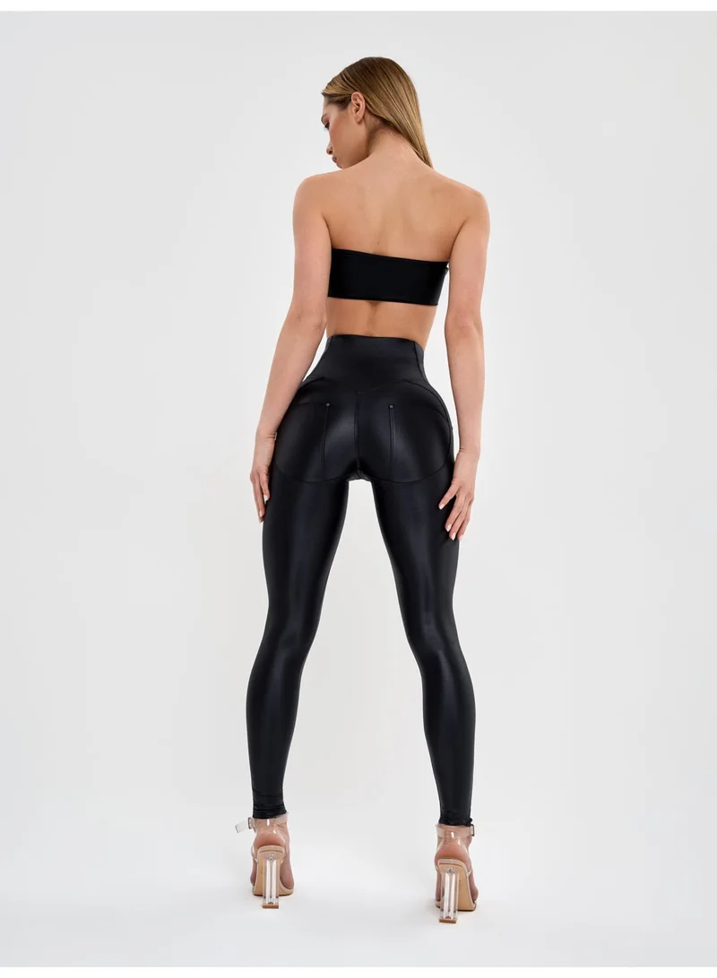 Bona Fide Who is Your Freddy Black Skin Bona Fide High Waisted Tummy Control Leggings for Women - Body Shaping Workout Leggings High Waist - Gym Legging, Yoga Pants for Women | Best Price UAE