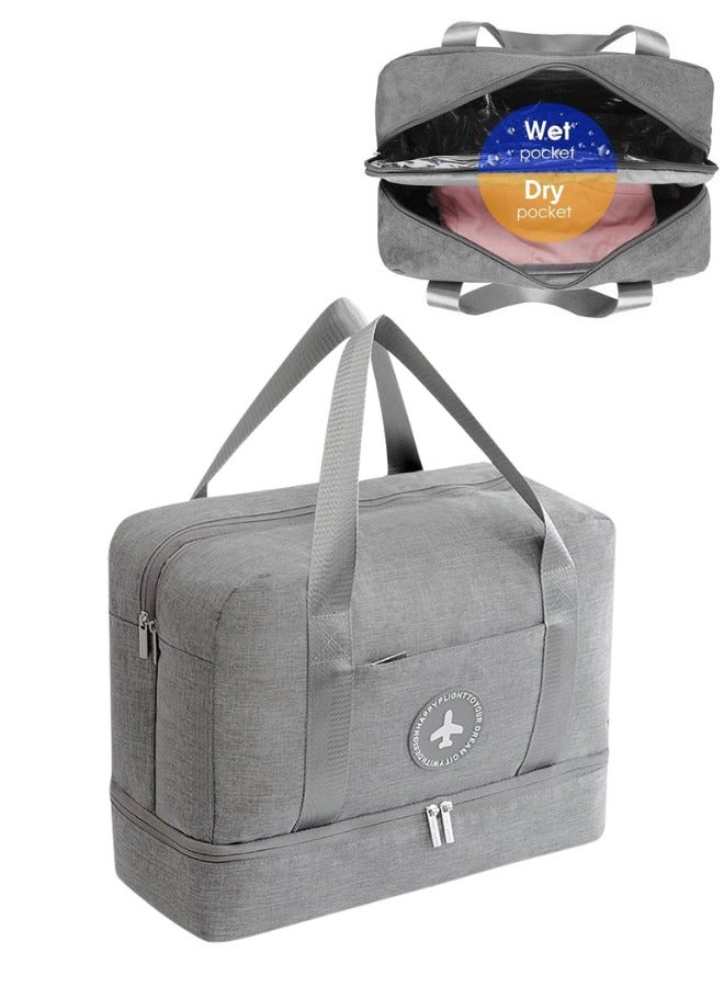 SamoDani Gym, Sports, Beach Bag with Shoes Compartment,  Separate Waterproof pocket for wet stuff, Travel Duffel for Men and Women - Image 1