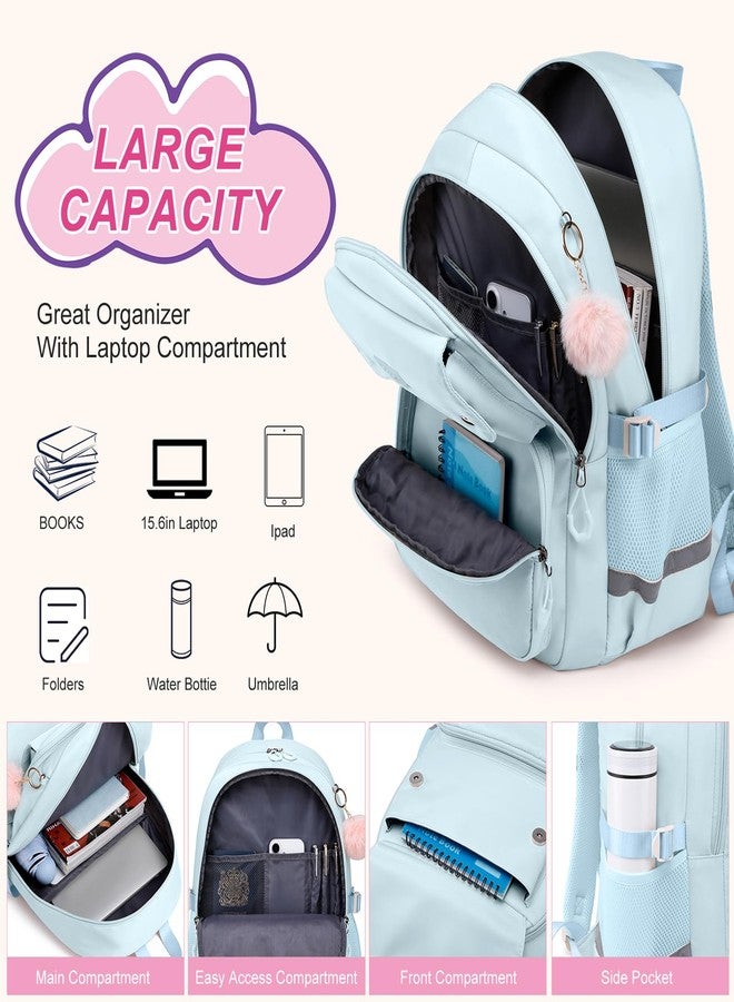 ZUBOND Girls Backpack for School - Lightweight Travel Laptop Backpack Fits 15.6 Inch Notebook, Water Bottle Pocket - Ideal for Teens, College Students, Adults - Image 3