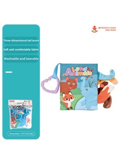 Generic Baby's Cloth Book Toy 0-3 Years Old Baby's Three-Dimensional Animal Tail Cloth Book Tear Not Rot Early Teaching Hot Sale-Color:Wildlife Theme -4 Pages And 8 Sides  - Image 1