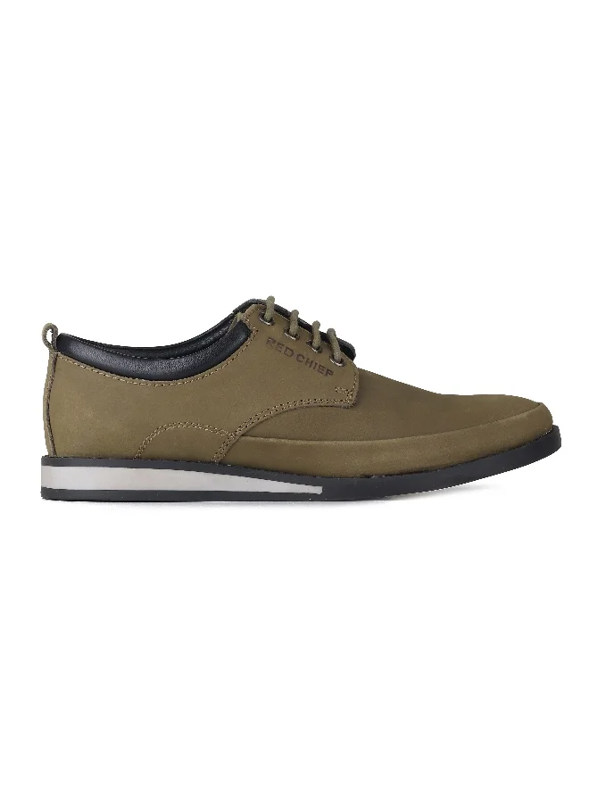 Red Chief Olive/Green Low Ankle Lace Up Casual Shoe - Rc3485 014