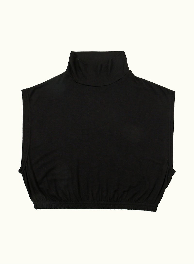 Women Detachable Mock Turtleneck Dickey Collar Adjustable Elasticity Solid Modal Convertible Layering Piece For Suit  - Image 3