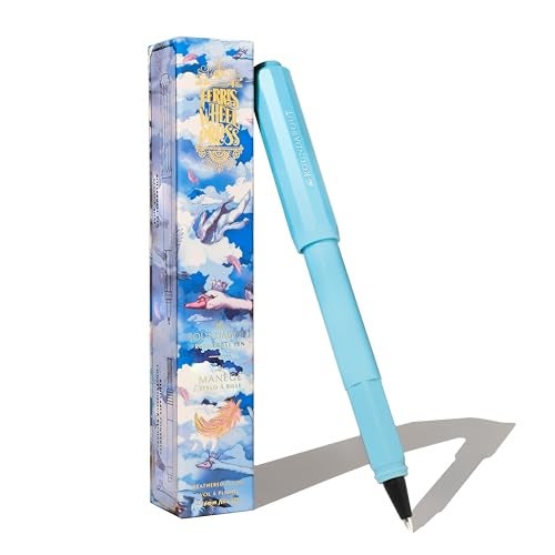 Ferris Wheel Press | Rollerball Pen | Acrylic blend body | Air-sealed click locking cap | Feathered Flight | Blue | Fine Nib - Image 1