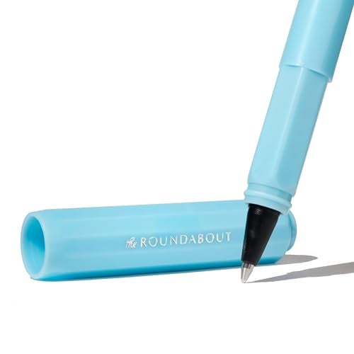 Ferris Wheel Press | Rollerball Pen | Acrylic blend body | Air-sealed click locking cap | Feathered Flight | Blue | Fine Nib - Image 2
