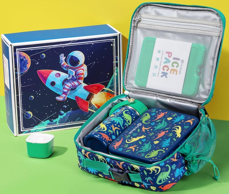Fimibuke Bento Lunch Box for Kids - Toddler Snack Bento Box Container with 3 Compartments, Stainless Steel Water Bottle, Insulated Lunch Bag, Ice Pack Set for Ages 3-12 Girl Boy Daycare Back to School - Image 3