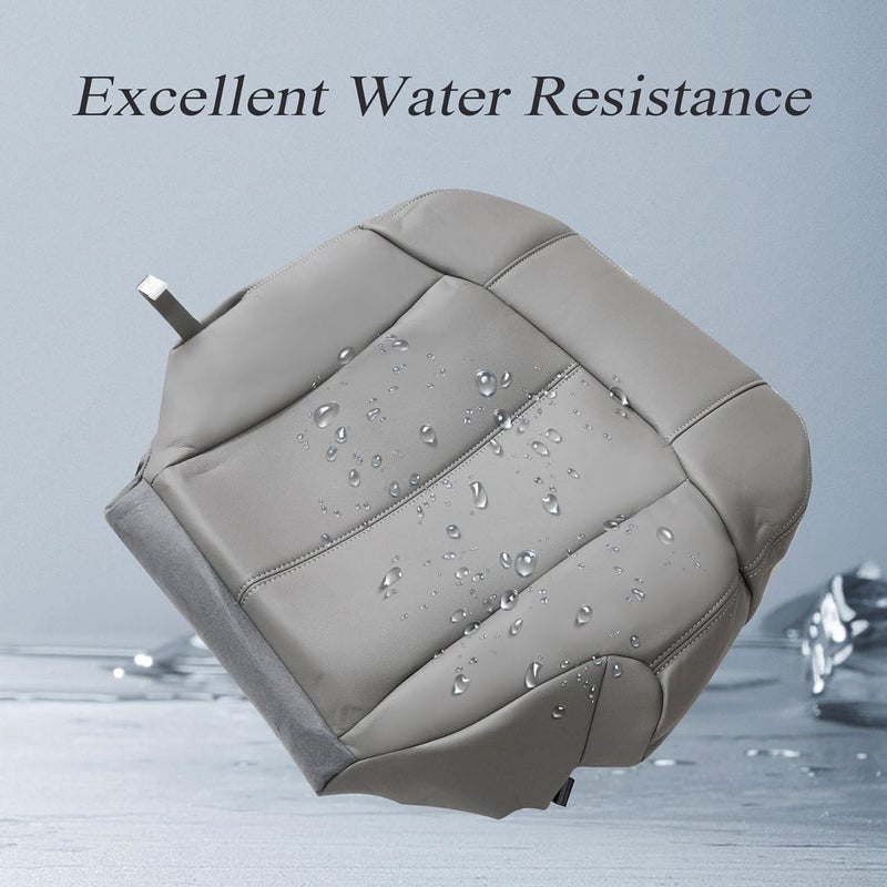 AOUTTUOA غطاء مقعد جلد سفلي جانب السائق AOUTTUOA رمادي #922 أو 122 لشيفروليه سيلفرادو، تاهو، سوبربان، يوكون، جي إم سي سييرا (1999-2002) - Image 2