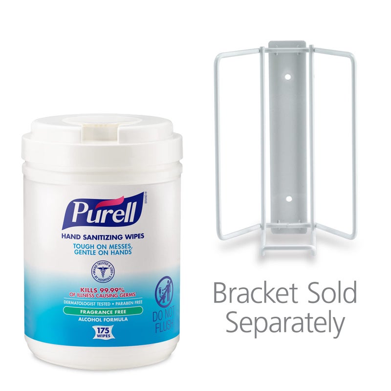 PURELL Hand Sanitizing Wipes Alcohol Formula, Fragrance Free, 175 Count Hand Sanitizing Wipes Canisters (Pack of 6) - 9031-06,White - Image 5