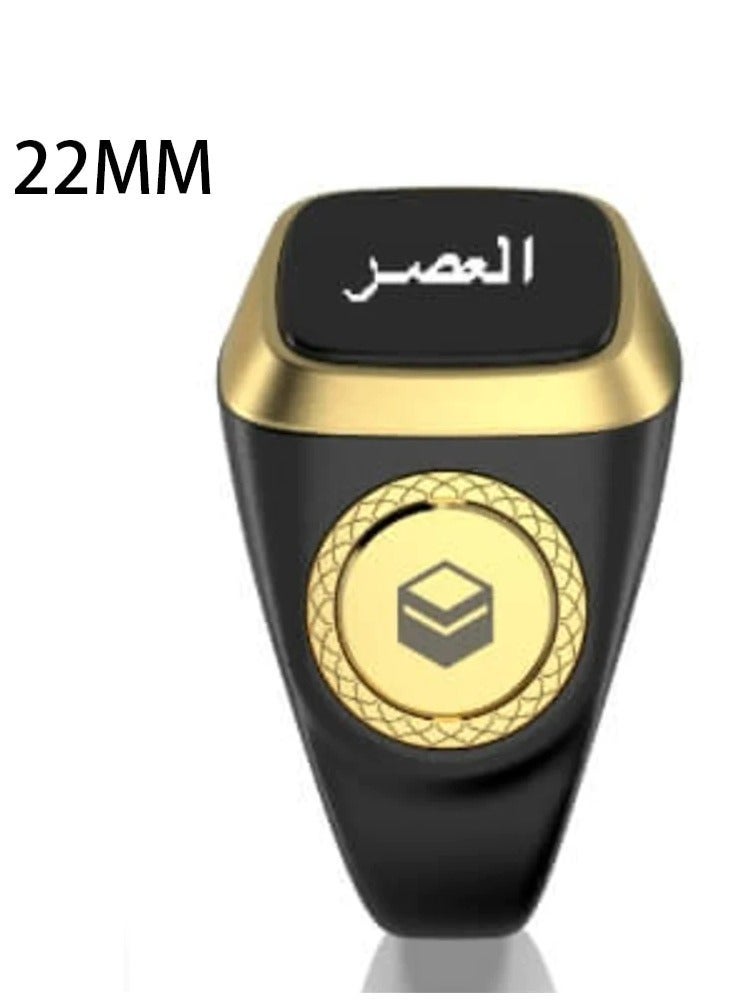 iQIBLA Smart Tasbih Zikr Lite Ring Black  22MM - Image 1