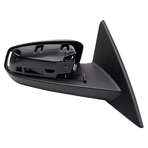 TRQ Driver & Passenger Side Power Mirror Set with Spotter Glass Smooth Black Compatible with 2011-2012 Ford Mustang FO1320720 FO1321720 - Image 5