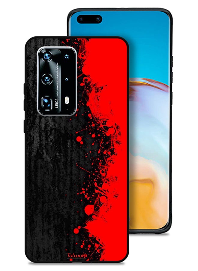 Tolwak Huawei P40 Pro Plus 5G Protective Case Cover Paint Abstract Pattern - Image 1