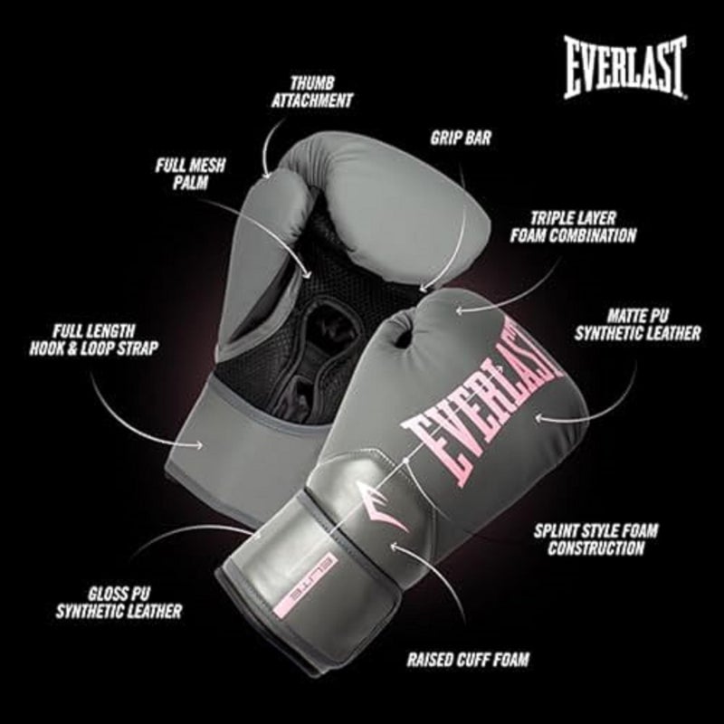 Everlast Elite 2 Boxing Gloves  Pro Training Gloves For Men And Women  Secure Fit Hook And Loop Closure & Ventilation  Heavy Bag & Speedbag Training (12Oz  Black/Gold) - Image 4