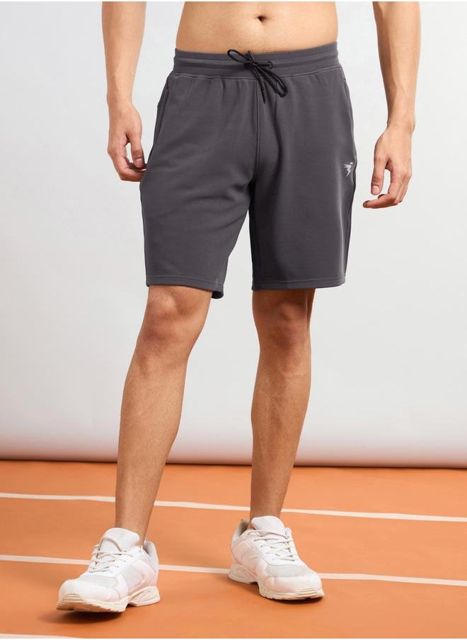 Technosport Technosport Solid Slim Fit Sports Shorts with Drawstring  - Image 3