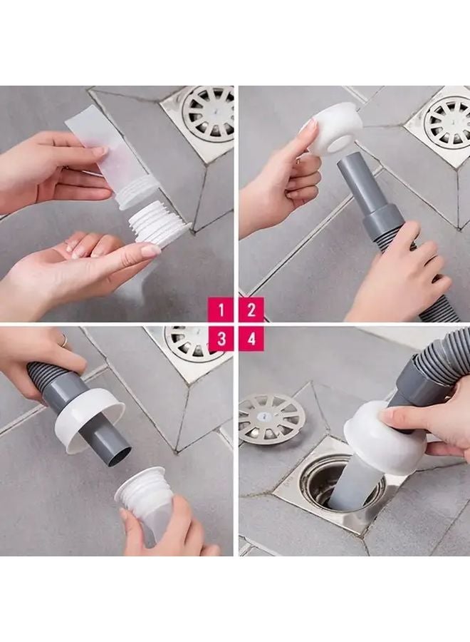 Washing Machine Drain Plug Seal Cover For 40 50mm PVC Pipes Anti Clog Odor Control 1SET - Image 5