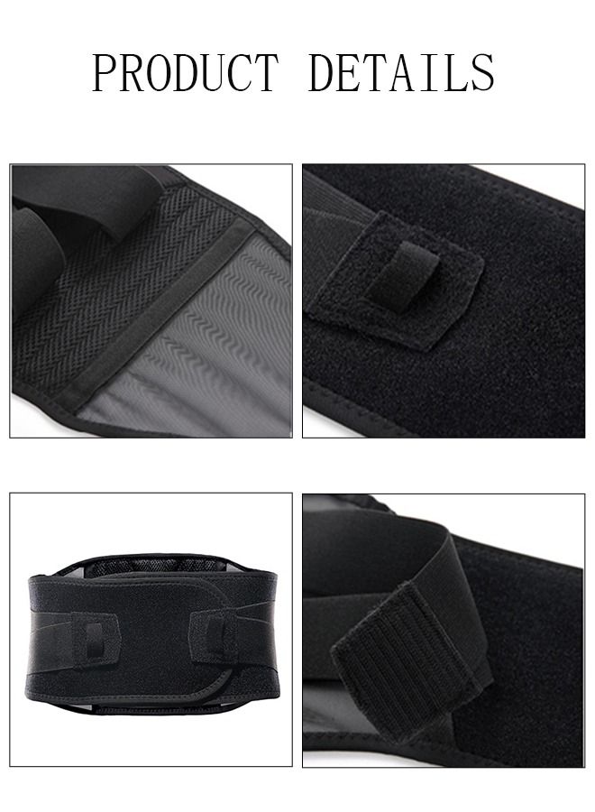 DUNISO Sports Back Brace for Men and Women - Breathable Waist Lumbar Lower Back Support Belt for Sciatica, Herniated Disc, Scoliosis Back Pain Relief, Heavy lifting, with Dual Adjustable Straps - Image 5
