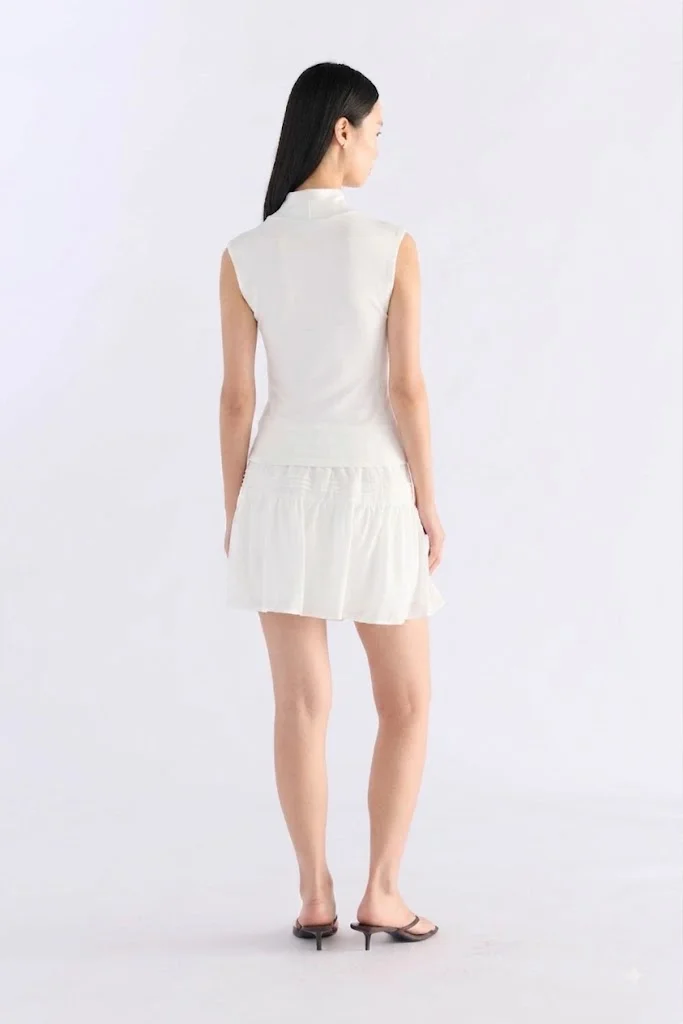 The Editor's Market Amberyn Cowl Tank - White
