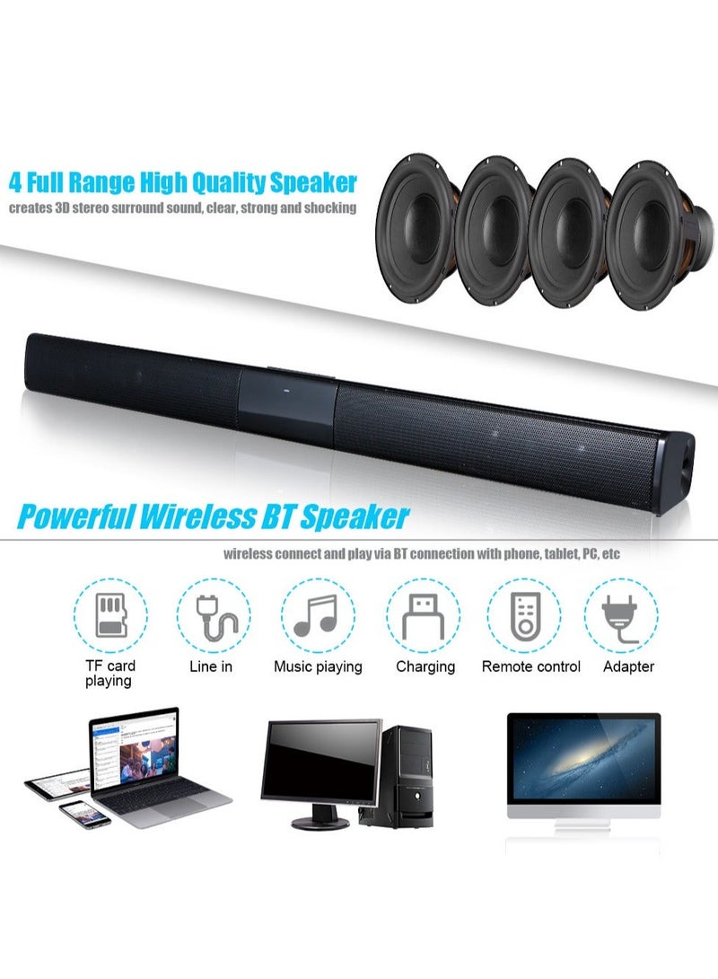 Luxury Wireless BT 4.2 Soundbar Speaker TV Home Theater 3D Soundbars Bass Television Subwoofer with RCA Line Remote Control - Image 5