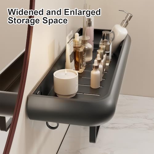 Lumclaw Bathroom Kitchen Rack Shelf Makeup Storage Organizer Shower Shelf Cosmetics Shampoo Rack Wall Spice 2 Pieces - Image 4