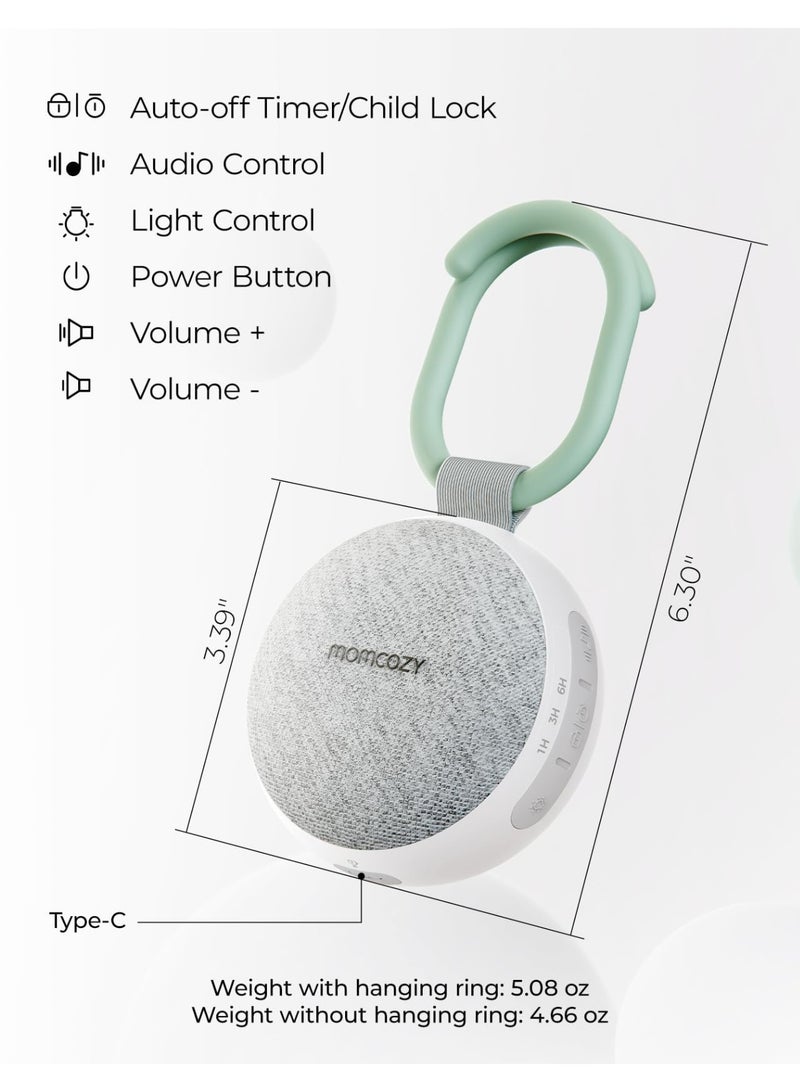 Momcozy Portable Sound Machine with Night Light, White Noise Sound Machine for Baby, 20 Soothing Sounds, Sound Therapy - Image 4