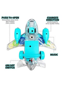 Airplane Bump and Go Transparent Toy  for Kids Airplane with Colorful Moving Gears Music and LED Effects Toy  For Toddlers - pzsku/ZD2C054C299382CE3DE11Z/45/_/1709110477/65a287b8-5297-43b2-a509-5722e5ac4df6