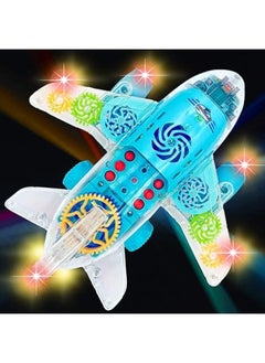 Airplane Bump and Go Transparent Toy  for Kids Airplane with Colorful Moving Gears Music and LED Effects Toy  For Toddlers - pzsku/ZD2C054C299382CE3DE11Z/45/_/1709110478/bb9c0b35-d471-45b8-ba77-94231c515595