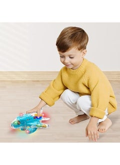 Airplane Bump and Go Transparent Toy  for Kids Airplane with Colorful Moving Gears Music and LED Effects Toy  For Toddlers - pzsku/ZD2C054C299382CE3DE11Z/45/_/1709110479/6508ec8e-c583-445a-8f45-287a86169307