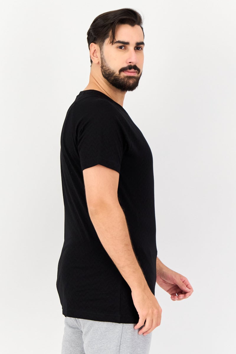 PUMA Men Slim Fit Short Sleeves Embroidered Logo Outdoor T-Shirt, Black - Image 2