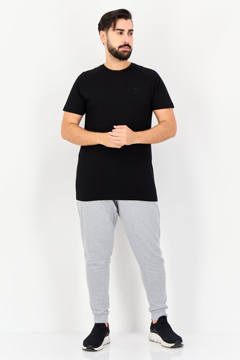 PUMA Men Slim Fit Short Sleeves Embroidered Logo Outdoor T-Shirt, Black - Image 4