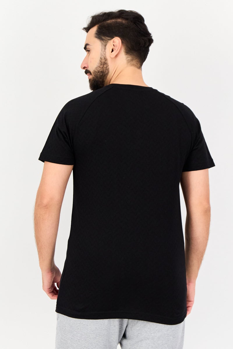 PUMA Men Slim Fit Short Sleeves Embroidered Logo Outdoor T-Shirt, Black - Image 3