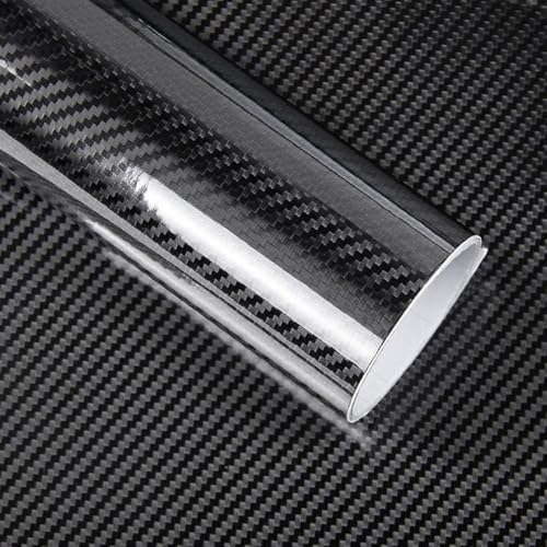 SUNBIRD Carbon Fiber Laptop Skin, 5D Twill-Weave, Self Adhesive Decal, 30.5 x 45.7 cm, Black, Compatible with 15.6 Inch Laptops (12 X 18 Inch) - Image 1