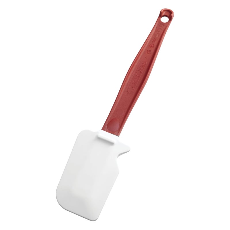 Rubbermaid Commercial Products High Heat Resistant Silicone Heavy Duty SpatulaFood Scraper 95Inch 500F Heat Resistant Red Handle for BakingCookingMixing Commercial Dishwasher Safe