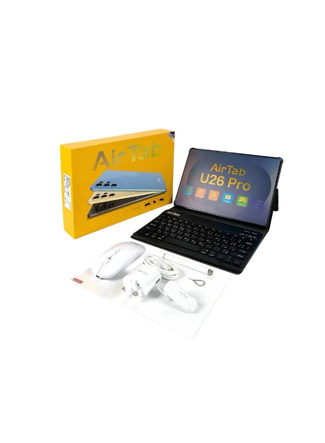 AIR TAB U26 Pro Tablet,10.1 Inch, 16GB RAM, 1TB ROM, High-Resolution Cameras 13MP And 30MP Camera, Large Battery 10000mAh, Mouse,Keyboard.Pen (Gold) - Image 3
