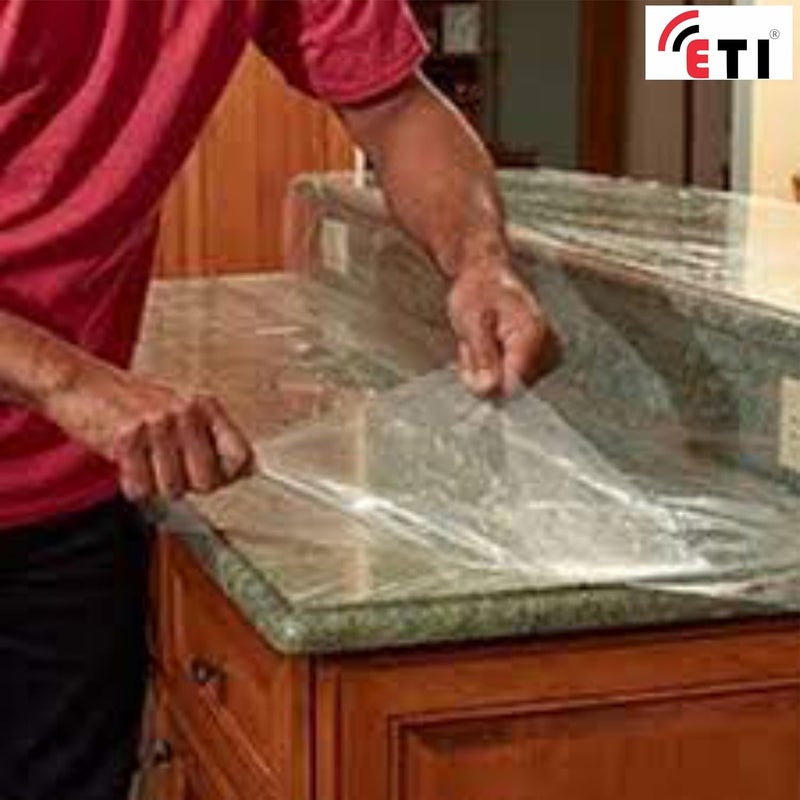 ETI شريط فيلم حماية السطح - شفاف، قابل للإزالة، مقاوم للخدوش للمعادن والزجاج والبلاستيك - الطول 100 متر، العرض - 300 مم - Image 3