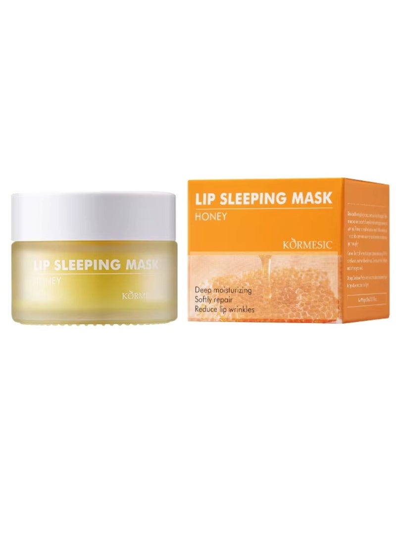 Lip Sleeping Mask Lip Plumper Oil Tinted Lip Balm Overnight Lip Mask Moisture and Collagen Booster Lip Mask Day and Night Repair Lip Balm for Improves Dryness and Cracked Lip Scrubs