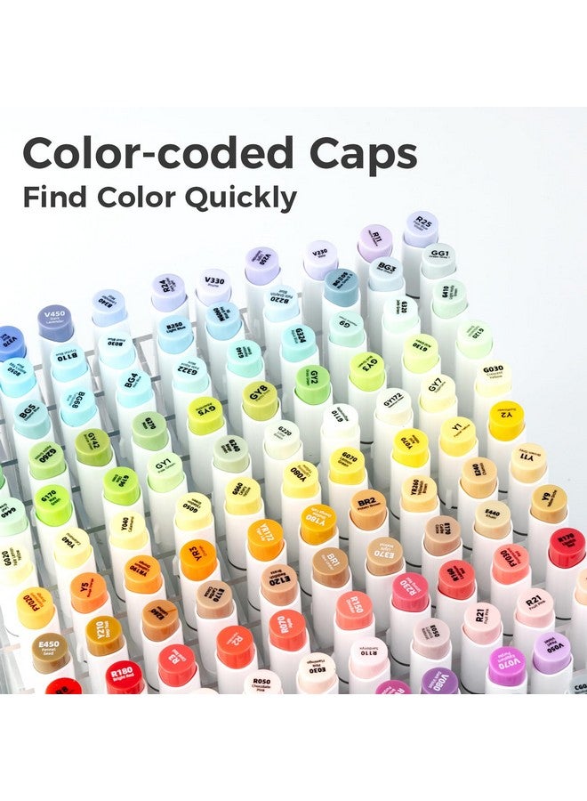 Ohuhu Alcohol Markers Brush Tip - Double Tipped Alcohol Based for Beginners Artist Sketching Adult Coloring Illustration - Brush Chisel Dual Tips - 24 Basic Colors of Ohuhu Markers Honolulu - Image 4