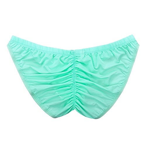 Summer Code Men's Sexy Bikini Brief Elastic Silky Ruched Back Underwear Swimwear - Image 4