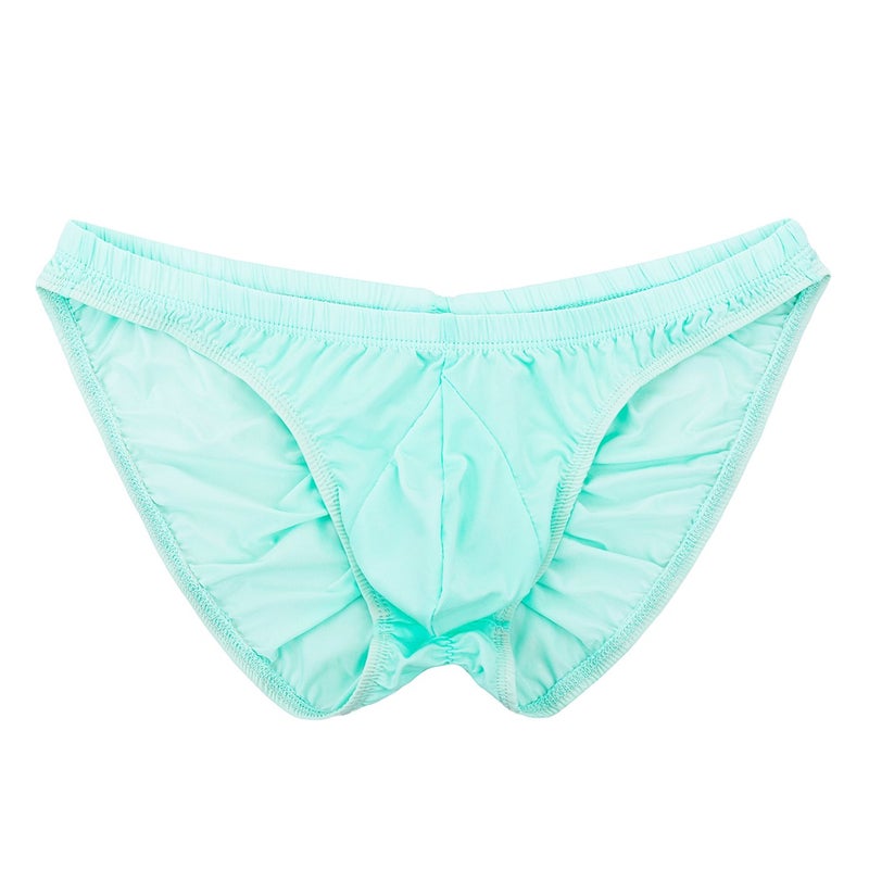 Summer Code Men's Sexy Bikini Brief Elastic Silky Ruched Back Underwear Swimwear - Image 2