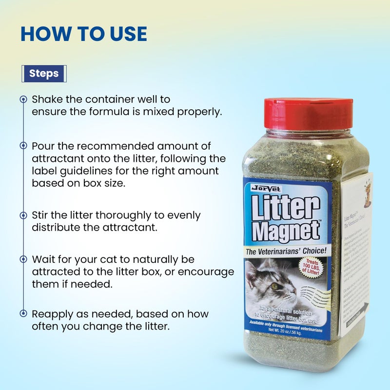 JorVet Feline Litter Magnet | All-Natural Herbal Solution to Attract Cats to Litter Box & Resolve Behavioral Issues | Treats 100+ lbs. of Clumping Litter | 20oz Earthly Scented - Image 2