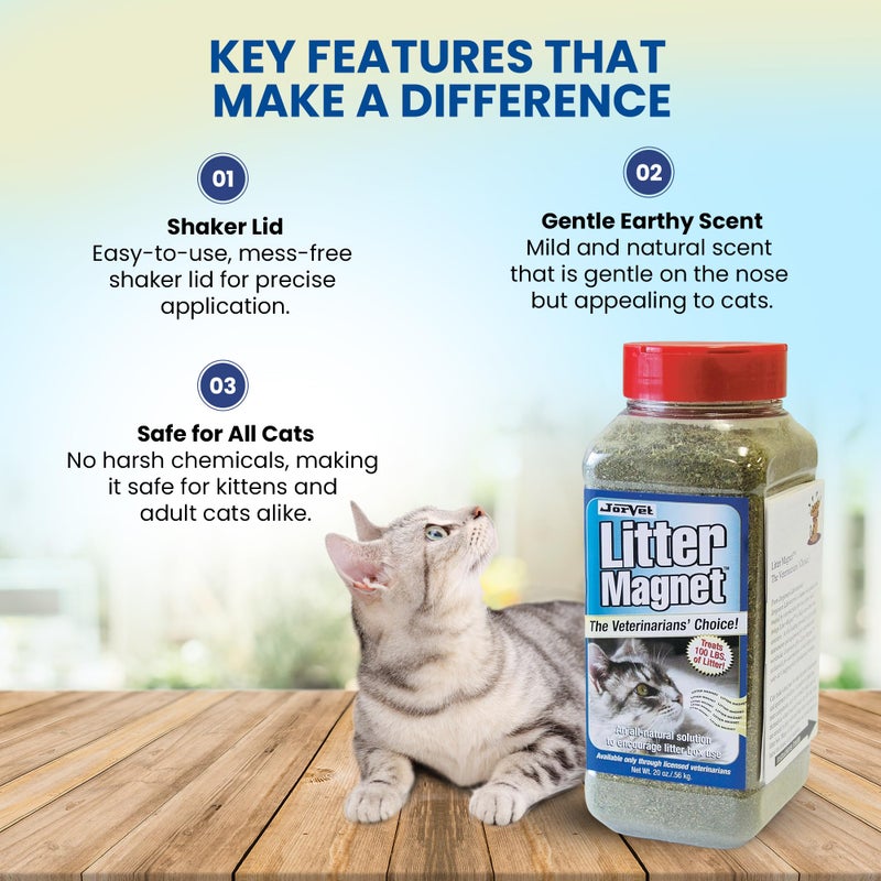 JorVet Feline Litter Magnet | All-Natural Herbal Solution to Attract Cats to Litter Box & Resolve Behavioral Issues | Treats 100+ lbs. of Clumping Litter | 20oz Earthly Scented - Image 3