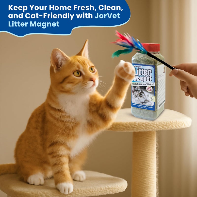 JorVet Feline Litter Magnet | All-Natural Herbal Solution to Attract Cats to Litter Box & Resolve Behavioral Issues | Treats 100+ lbs. of Clumping Litter | 20oz Earthly Scented - Image 5