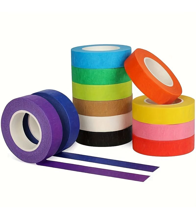 Multicolor Masking Tape 7 Rolls 3937 Inches for Arts Crafts - Image 5