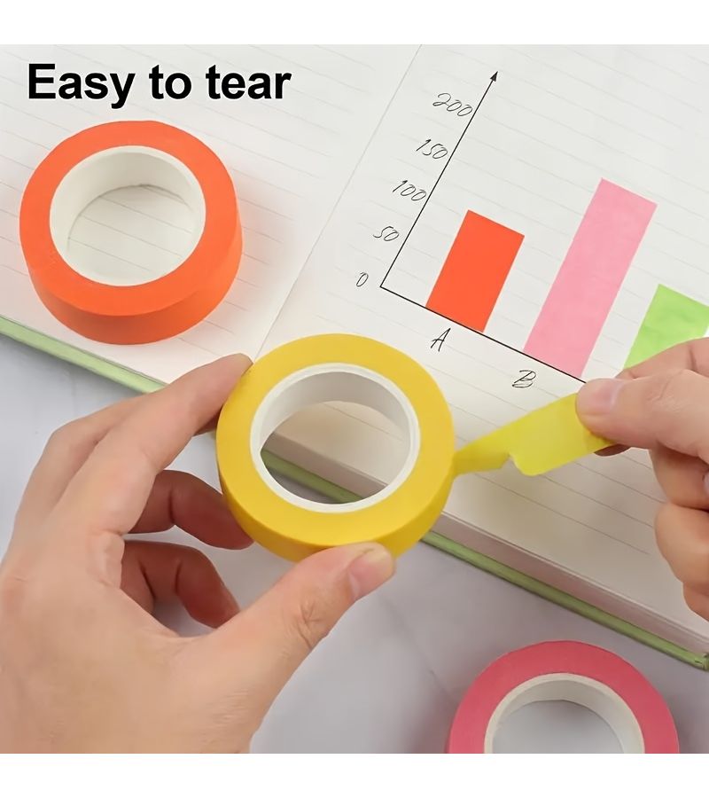 Multicolor Masking Tape 7 Rolls 3937 Inches for Arts Crafts - Image 4