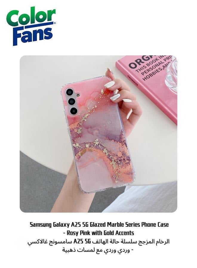 Color Fans Samsung Galaxy A25 5G Glazed Marble Series Phone Case