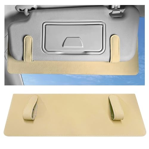 NYTKL Sun Visor Extender for Car AntiGlare Sunvisor Extension Shade Attachment for Safe Driving ClipOn Sun Blocker Sunshade Extender Protect Driver Passenger from UV Rays Beige - Image 1