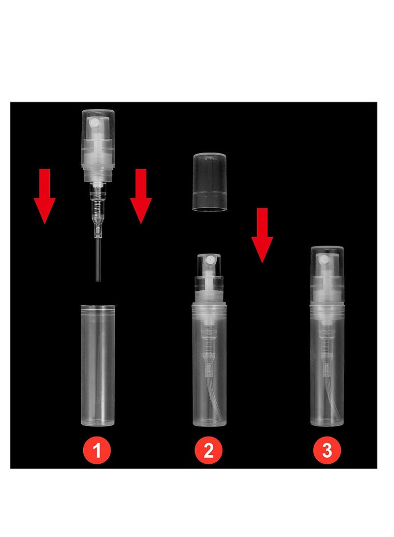 30 قطعة زجاجات رذاذ صغيرة فارغة، زجاجات رش عطر محمولة للعطر السائل أداة مكياج (3 مل) - Image 5