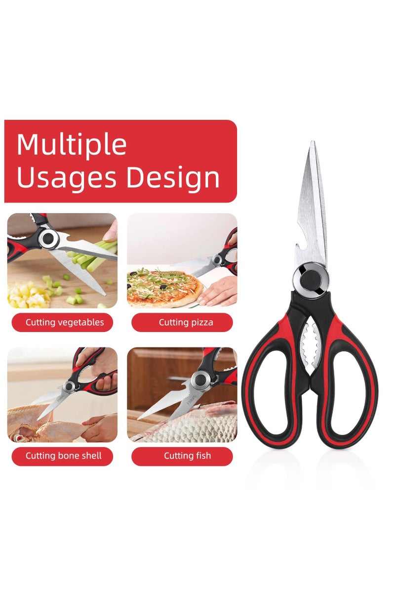 فاصولا مقص مطبخ للاستخدام العام، للمطبخ شديد التحمل،مقص طبخ امن للاستخدام في غسالة الصحون، مقص متعدد الوظائف من الستانلس ستيل للطعام والدجاج والدواجن والاسماك والبيتزا والاعشاب - Image 5